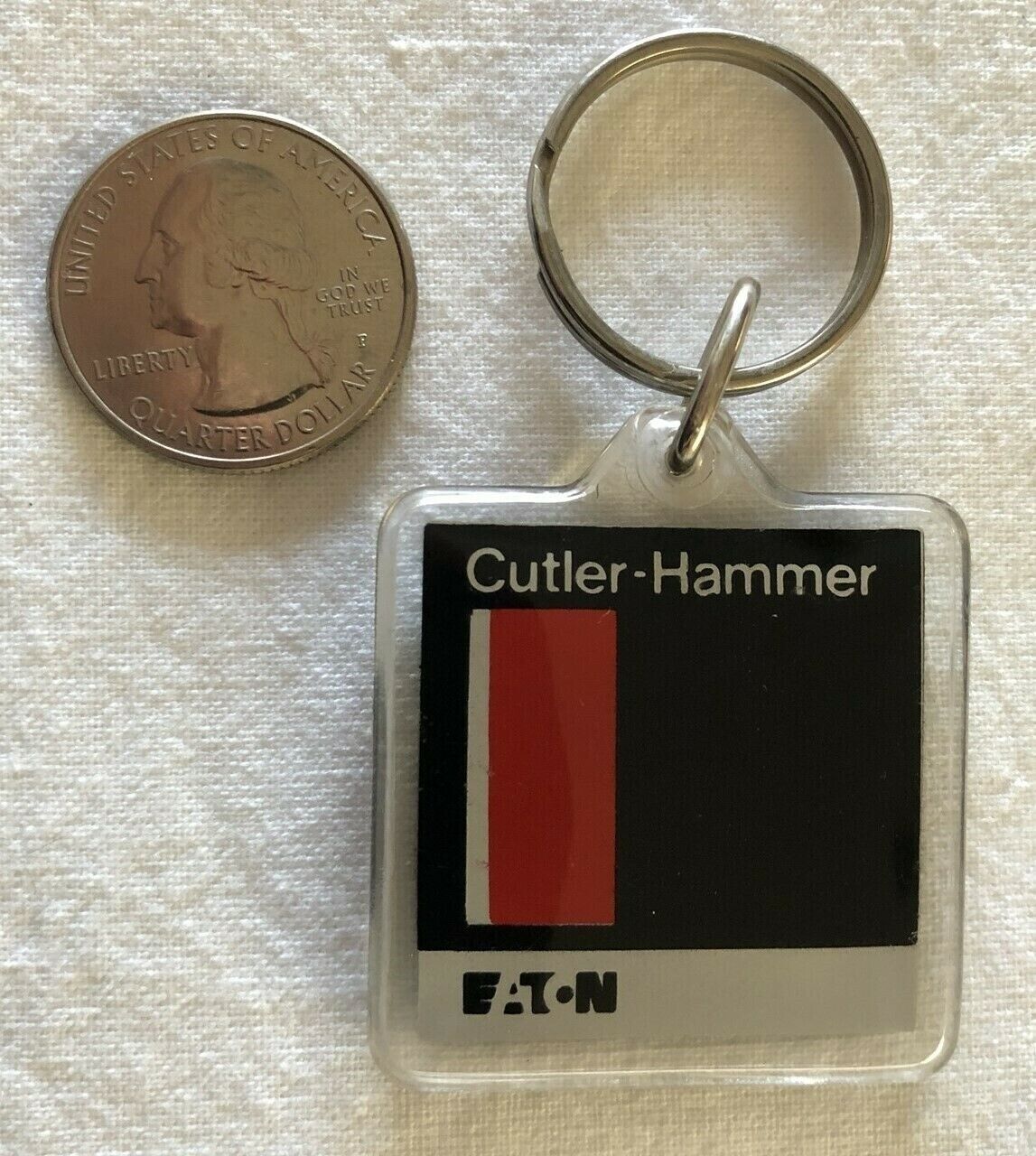 Eaton Cutler Hammer Company Plastic Keychain Key Ring #35531