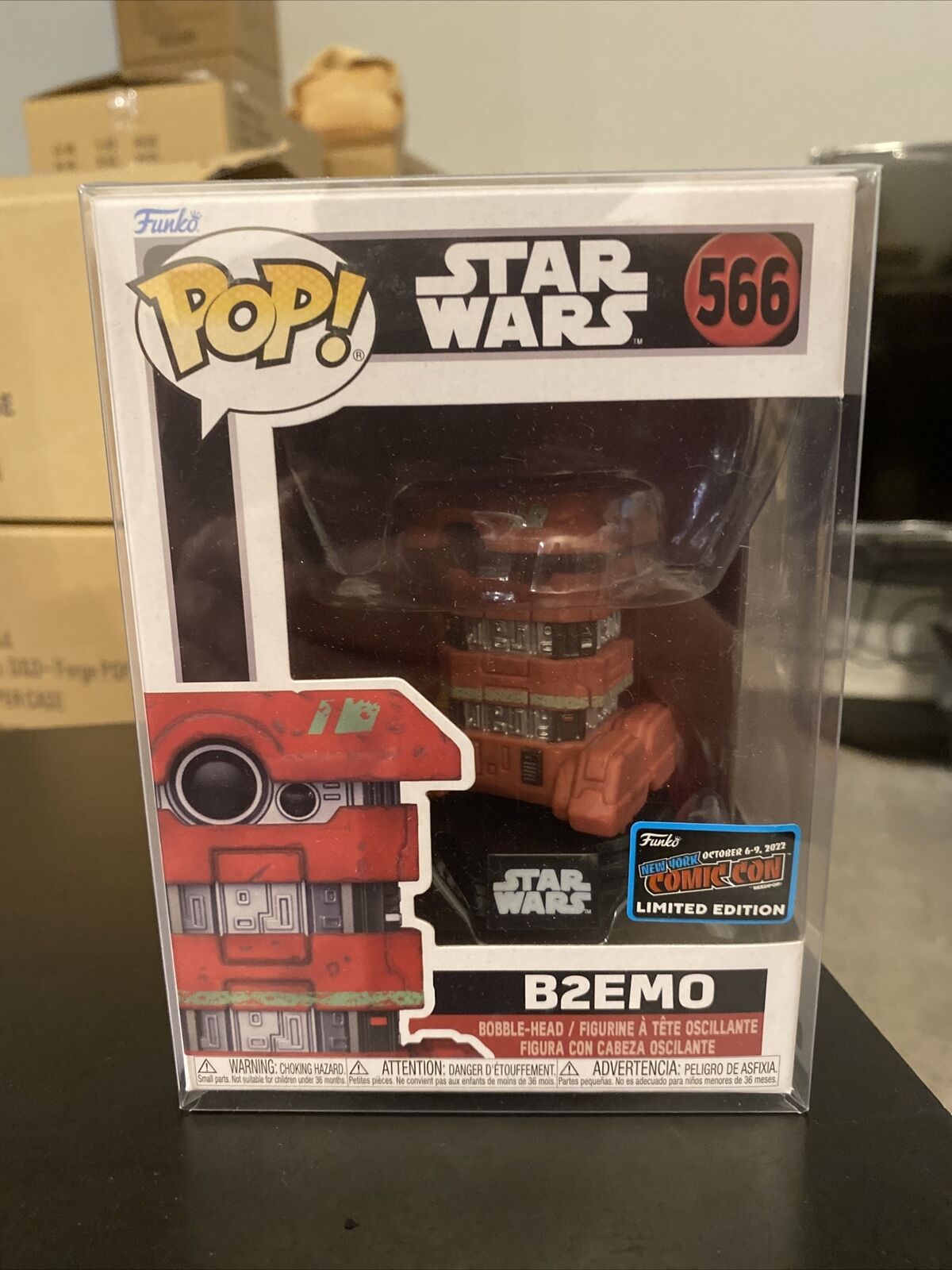 Funko Pop Star Wars: B2EMO #566 NYCC 2022 Exclusive with Official Con Sticker