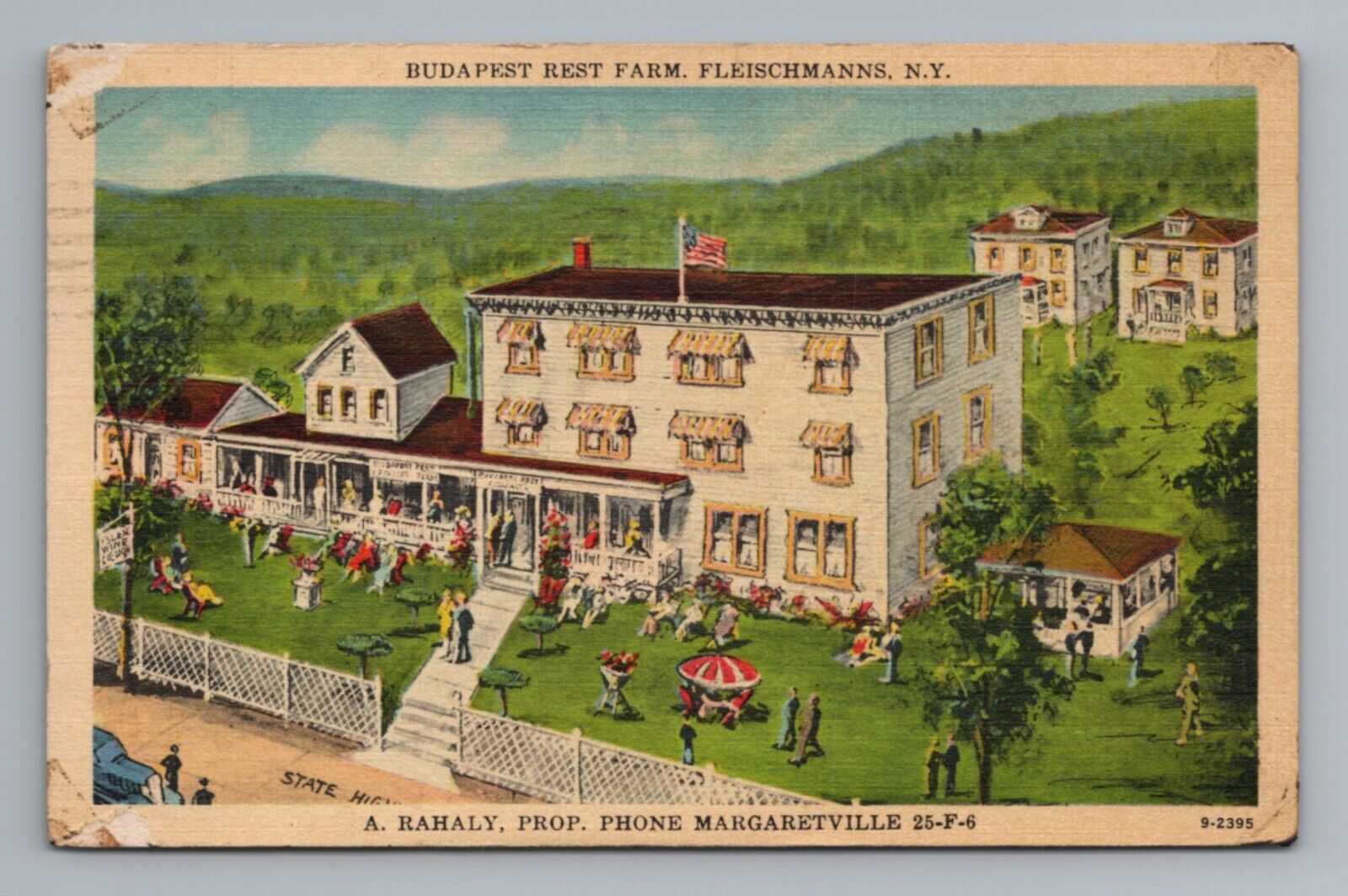Budapest Rest Farm Fleischmanns New York Rahaly Prop Vintage Postcard