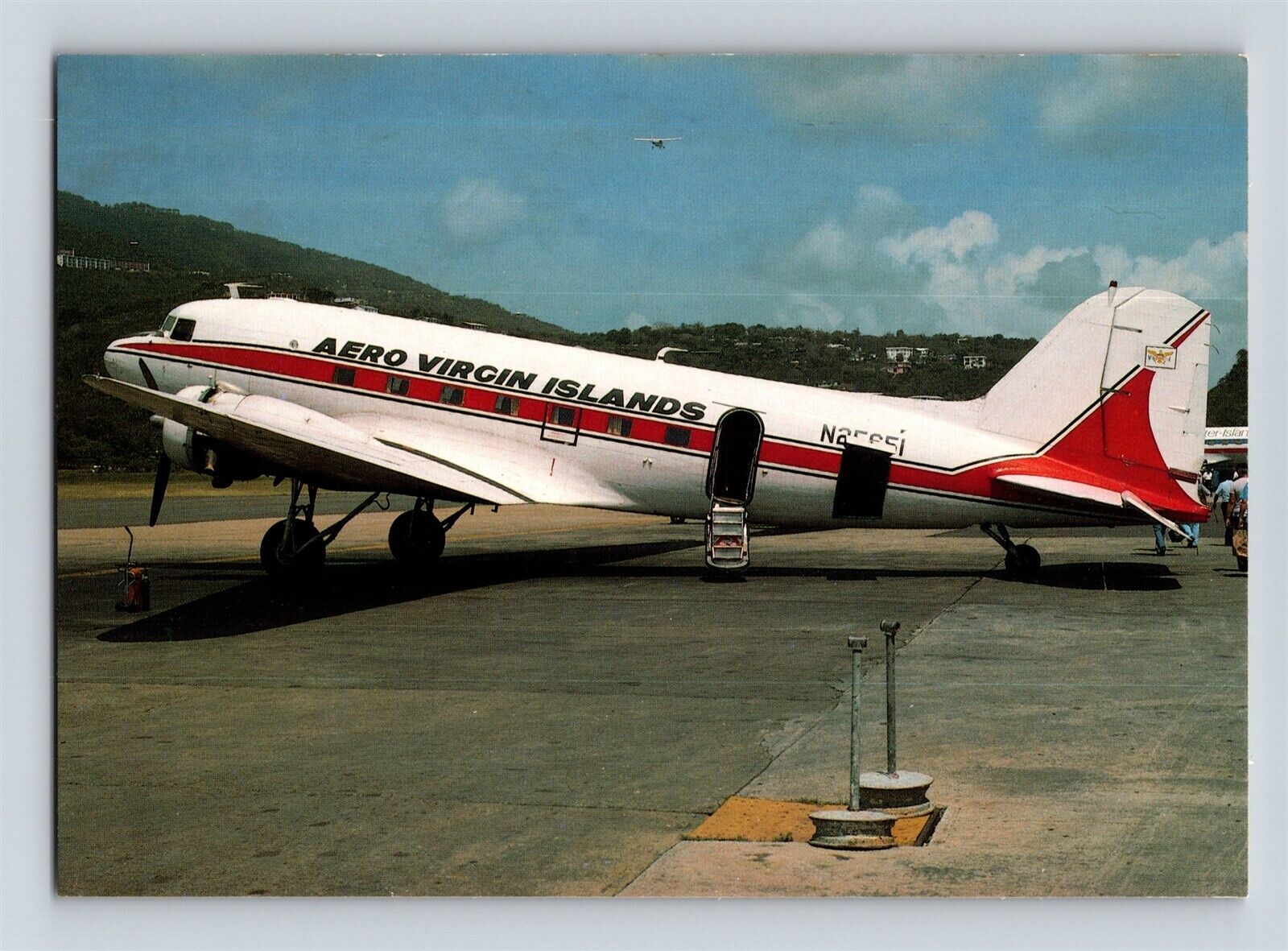 Aviation Airplane Postcard Aero Virgin Islands Airlines Airways Douglas DC-3 D11
