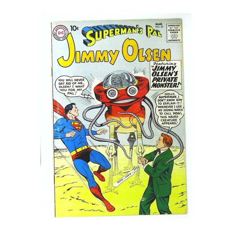 Superman\'s Pal Jimmy Olsen (1954 series) #43 in F minus condition. DC comics [o/