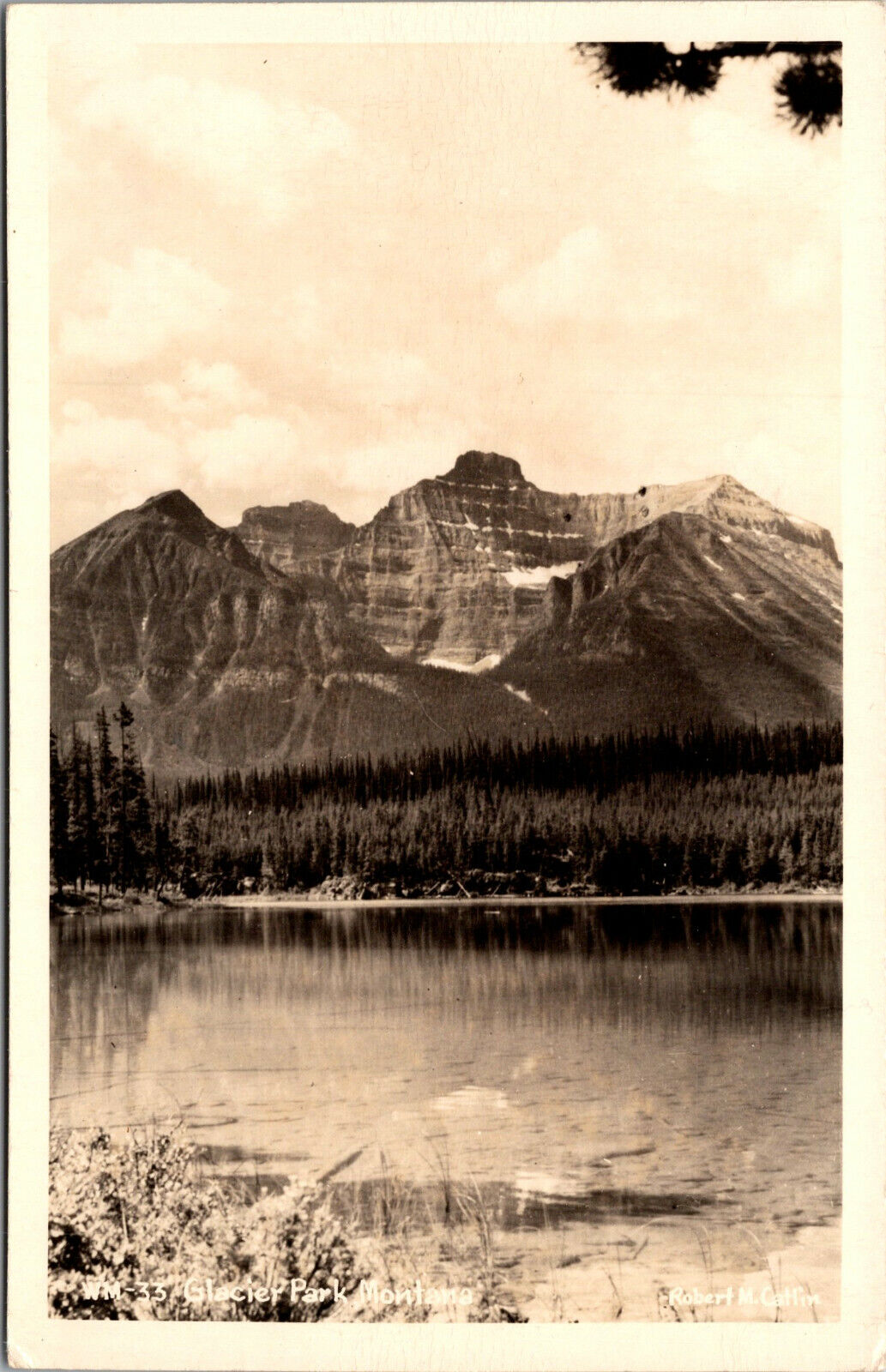 Vtg 1950s Glacier National Park Montana MT RPPC Real Photo Postcard