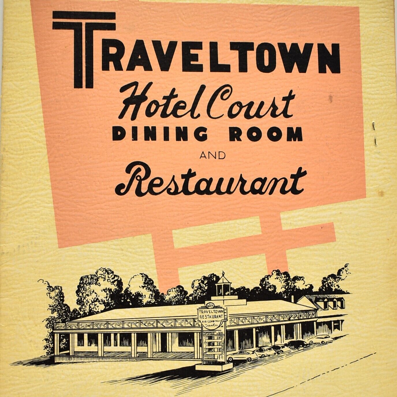 1950s Traveltown Hotel Court Dining Room Restaurant Cloverdale Roanoke Virginia