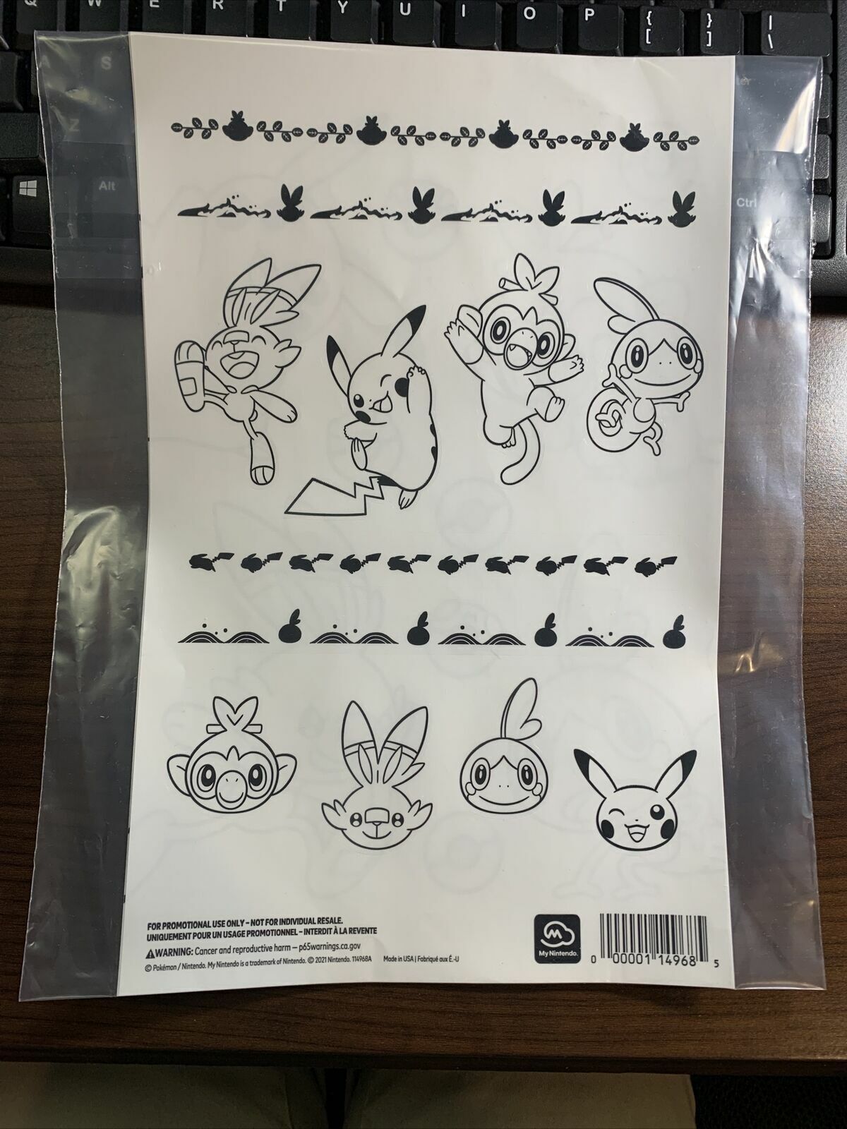 Pokémon Sword & Pokemon Shield Sticker Set My Nintendo Store Reward (2 SHEETS)
