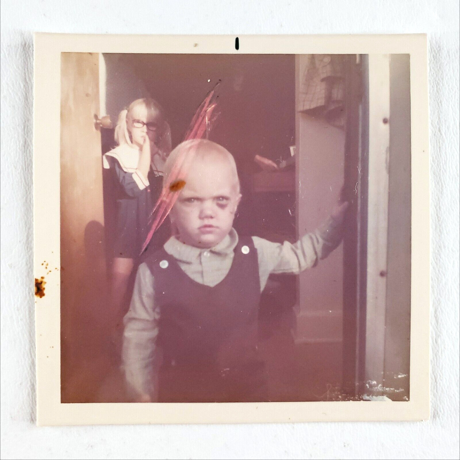 Halloween Creepy Child Snapshot Photo 1960s Horror Serial Killer Psychopath B905