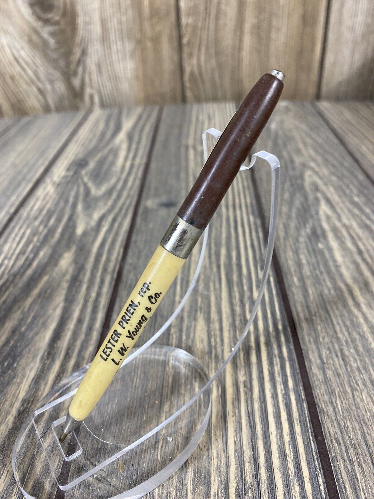 Vintage LESTER PRIEN, rep. ￼L W Young And Co Amarillo Texas Pen Advertisement
