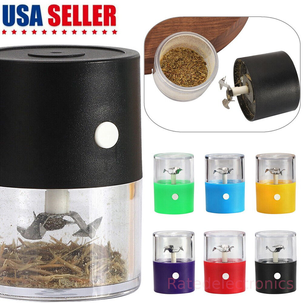 NEW Portable Electric Auto Herb Spice Grinder Crusher Machine USB Rechargeable