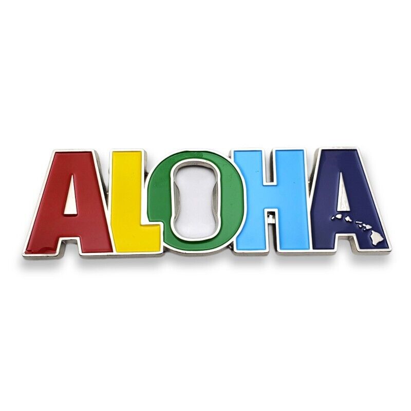 Aloha Hawaii Bottle Beer Opener Fridge Magnet Travel Tourist Souvenir US States