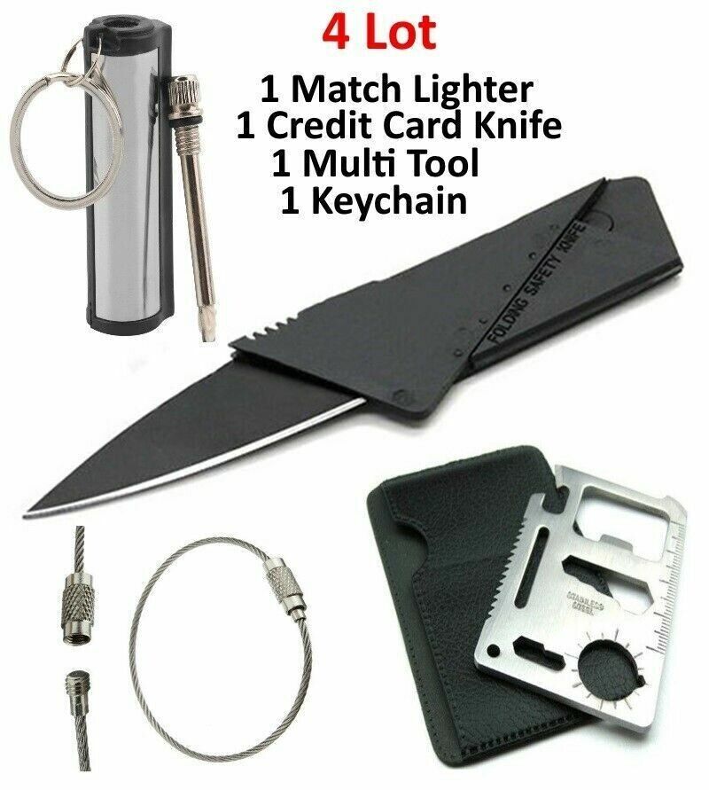 Waterproof Match Permanent Lighter Striker Fire Starter Emergency Survival Kit