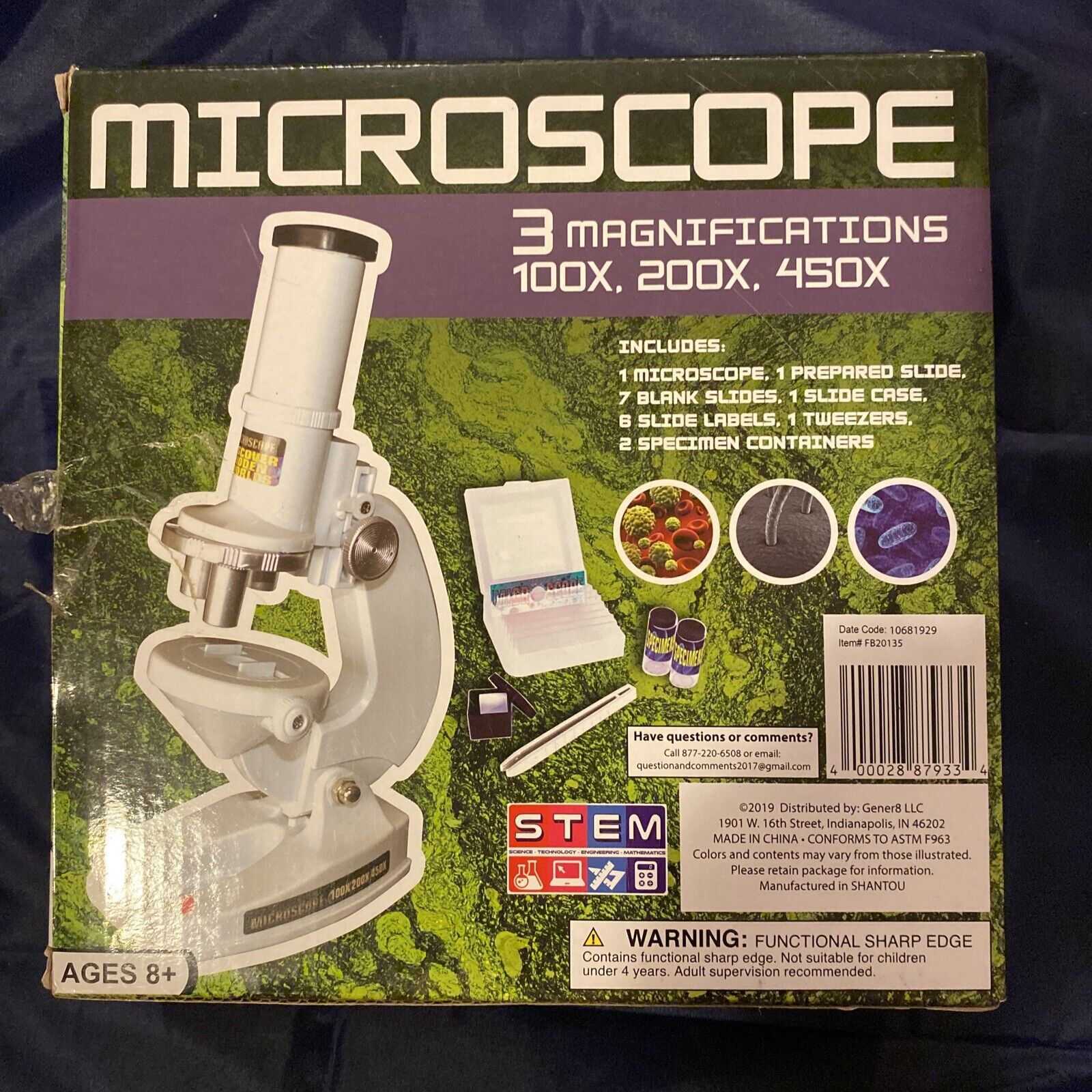 New STEM MICROSCOPE 3 MAGNIFICATIONS AGES 8+