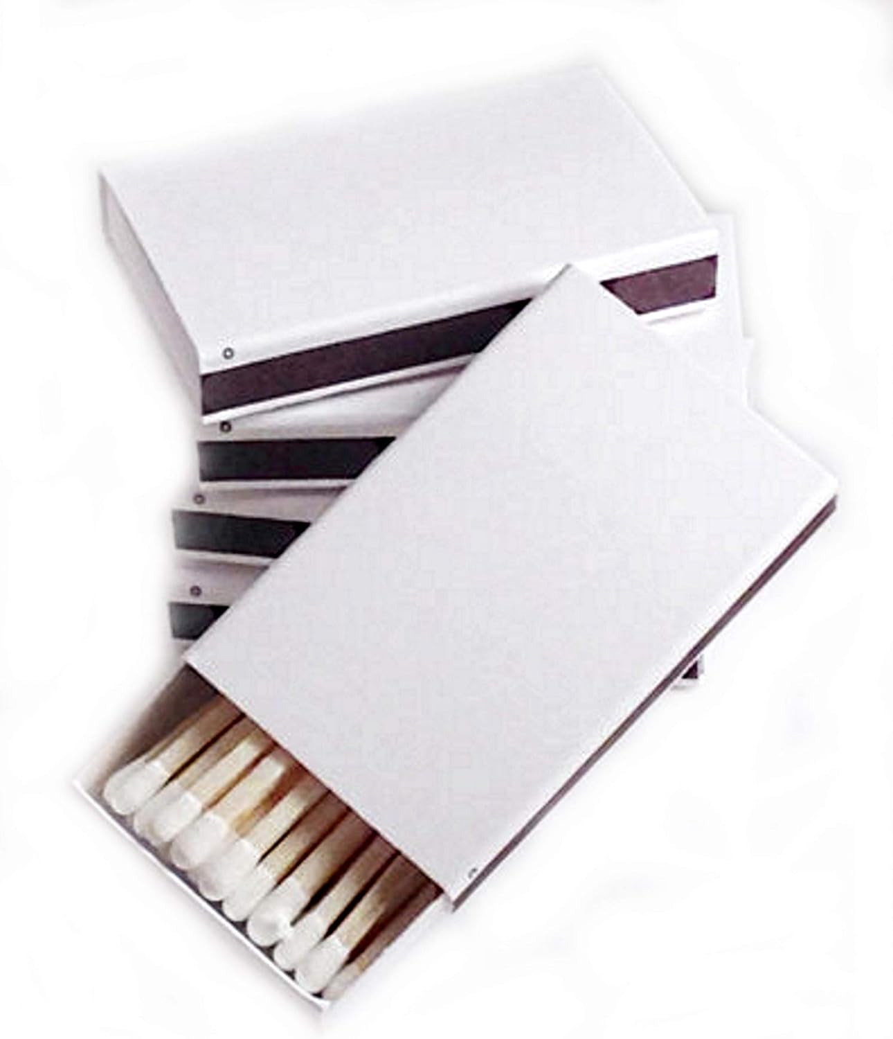 50 Plain White Cover Wooden Matches Box Matches