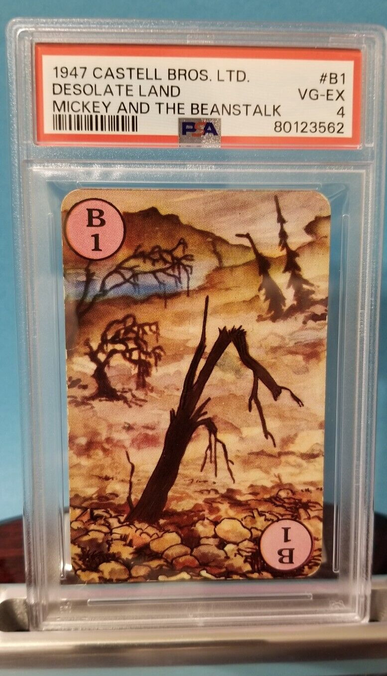 1947 Castell Bros Mickey And The Beanstalk DESOLATE LAND #B1 Card PSA Graded