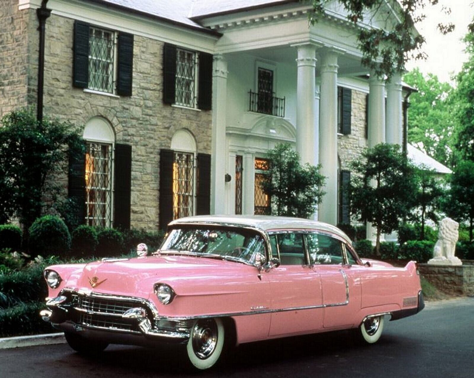 ELVIS PRESLEY Pink Cadillac in Front of GRACELAND Classic Picture Photo 4x6