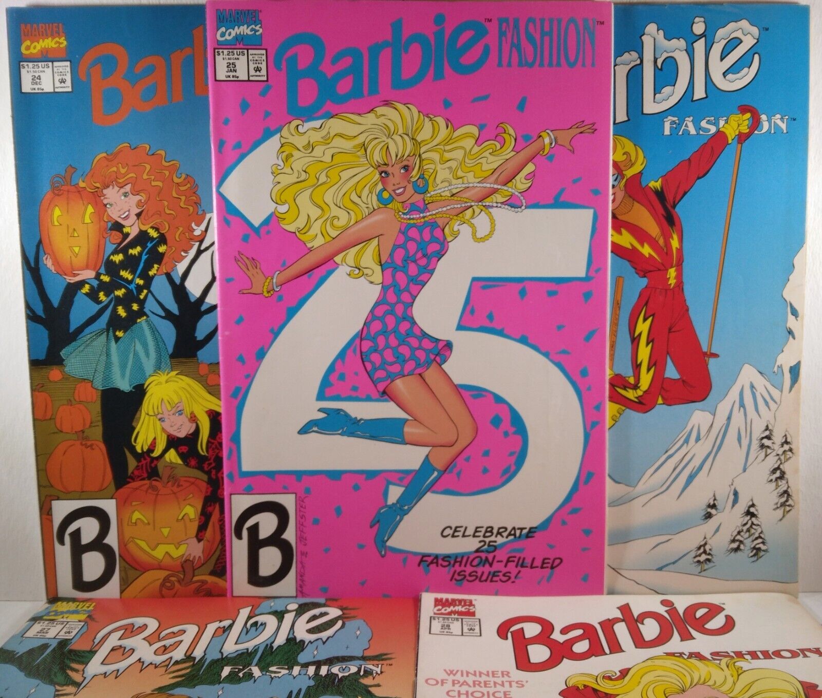 💗 BARBIE FASHION #24 #25 #26 #27 #28 MARVEL COMICS 1993 MATTEL Amanda Conner