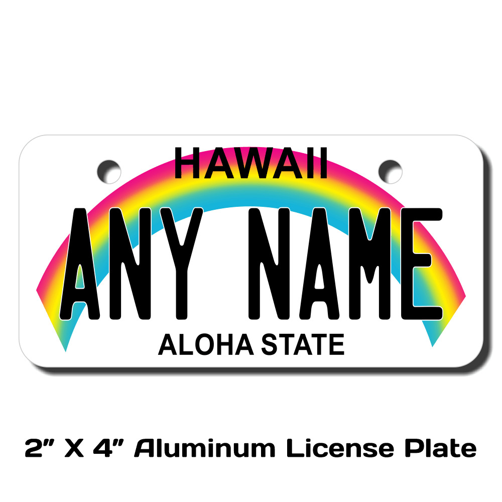 Personalized Hawaii License Plate 5 Sizes Mini to Full Size 