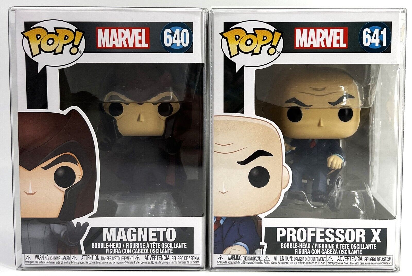 Funko Pop Marvel X-Men Magneto #640 & Professor X #641 Common Set of 2