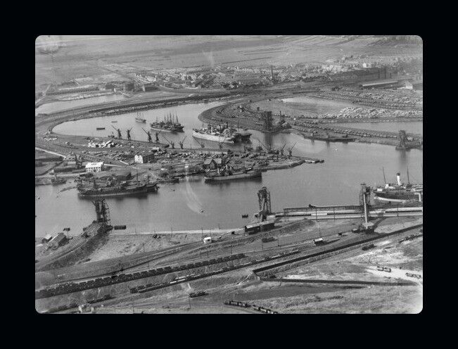 Aberavon showing docks Wales 1930s OLD PHOTO