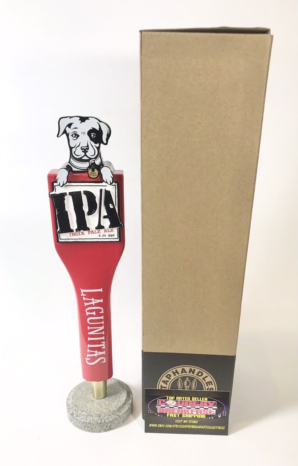 Lagunitas Brewing Company IPA Dog Beer Tap Handle 12” Tall - Brand New In Box