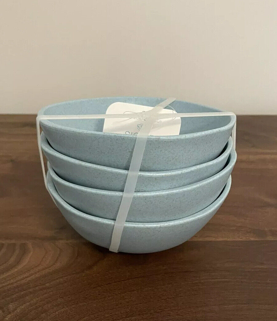 New Set Of 4 Sigrid Olsen Blue Bowls Made With Polypropylene & Wheat