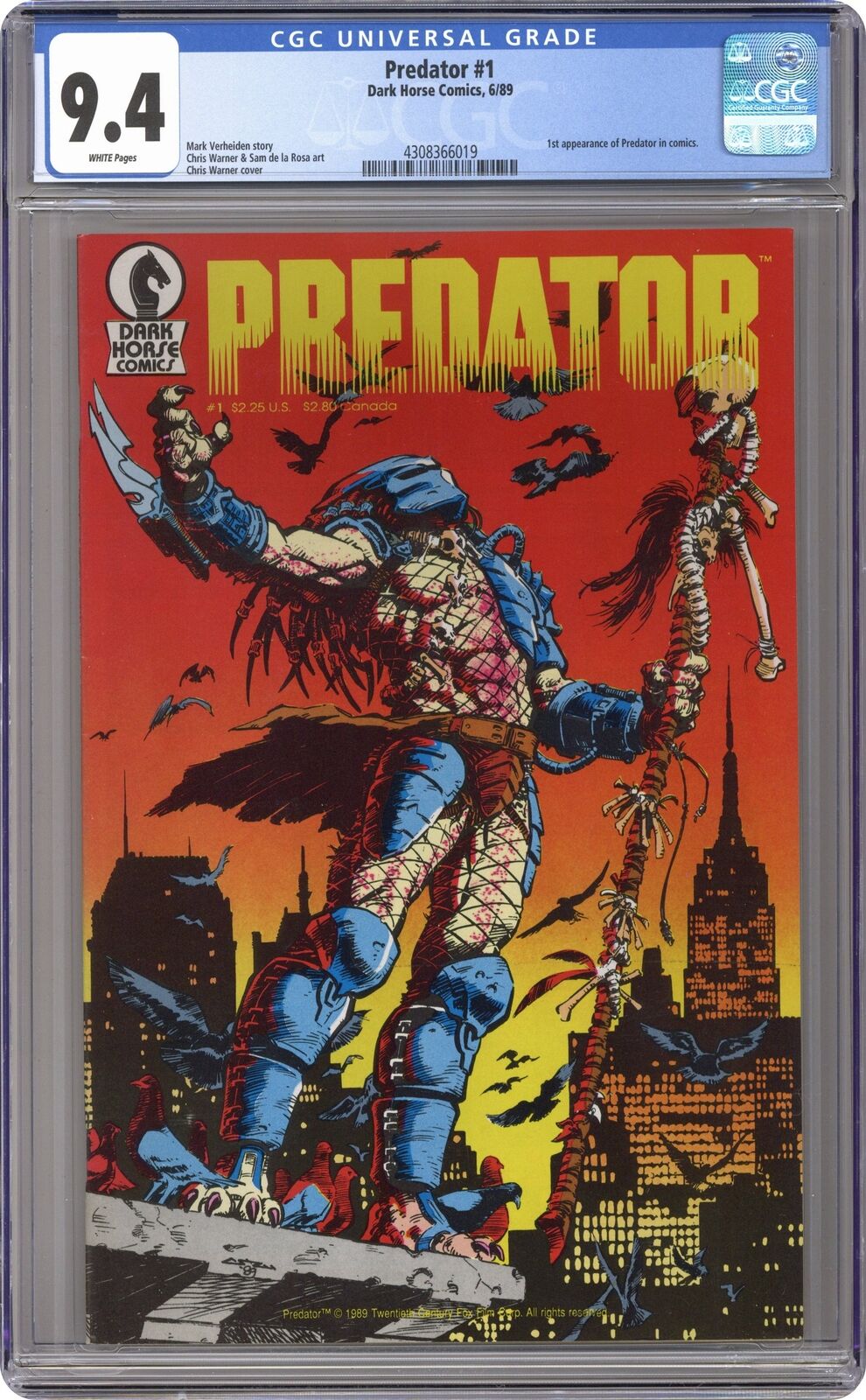 Predator #1 1st Printing CGC 9.4 1989 4308366019 1st app. Predator in comics