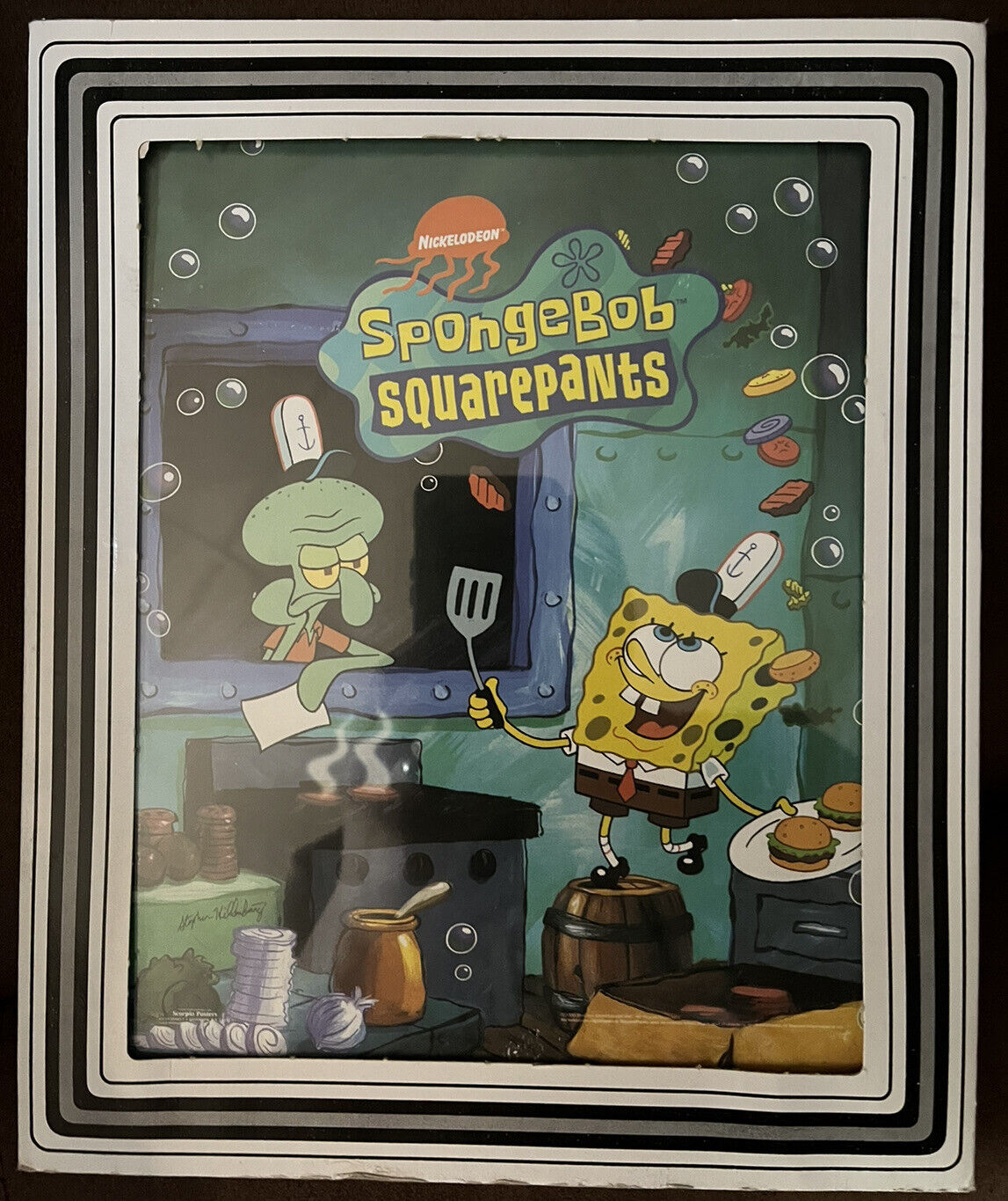 Spongebob Squarepants Rare VTG Carnival Prize Pic Cardboard Frame 12x8 - EXC CON