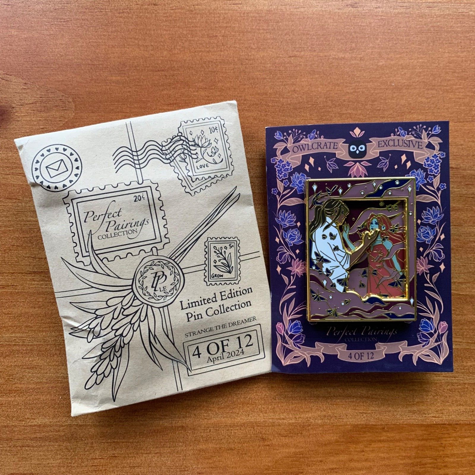 OwlCrate Exclusive Strange the Dreamer Perfect Pairings Sliding Pin