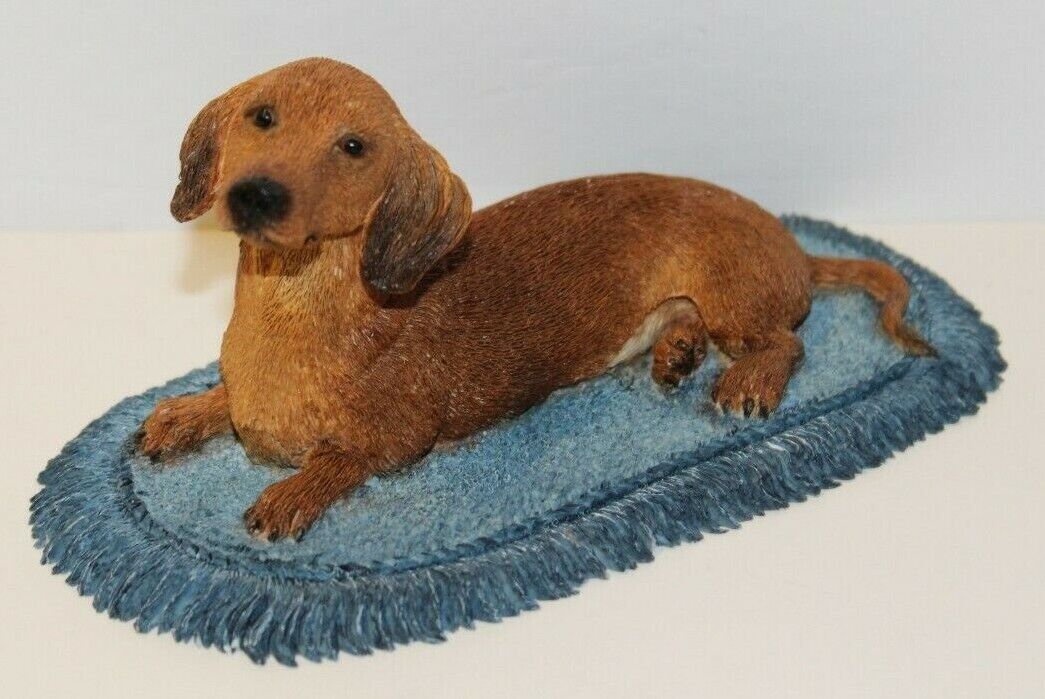 Sherratt and Simpson 2003 Dachshund Dog Figurine Lying On Rug #89024 China