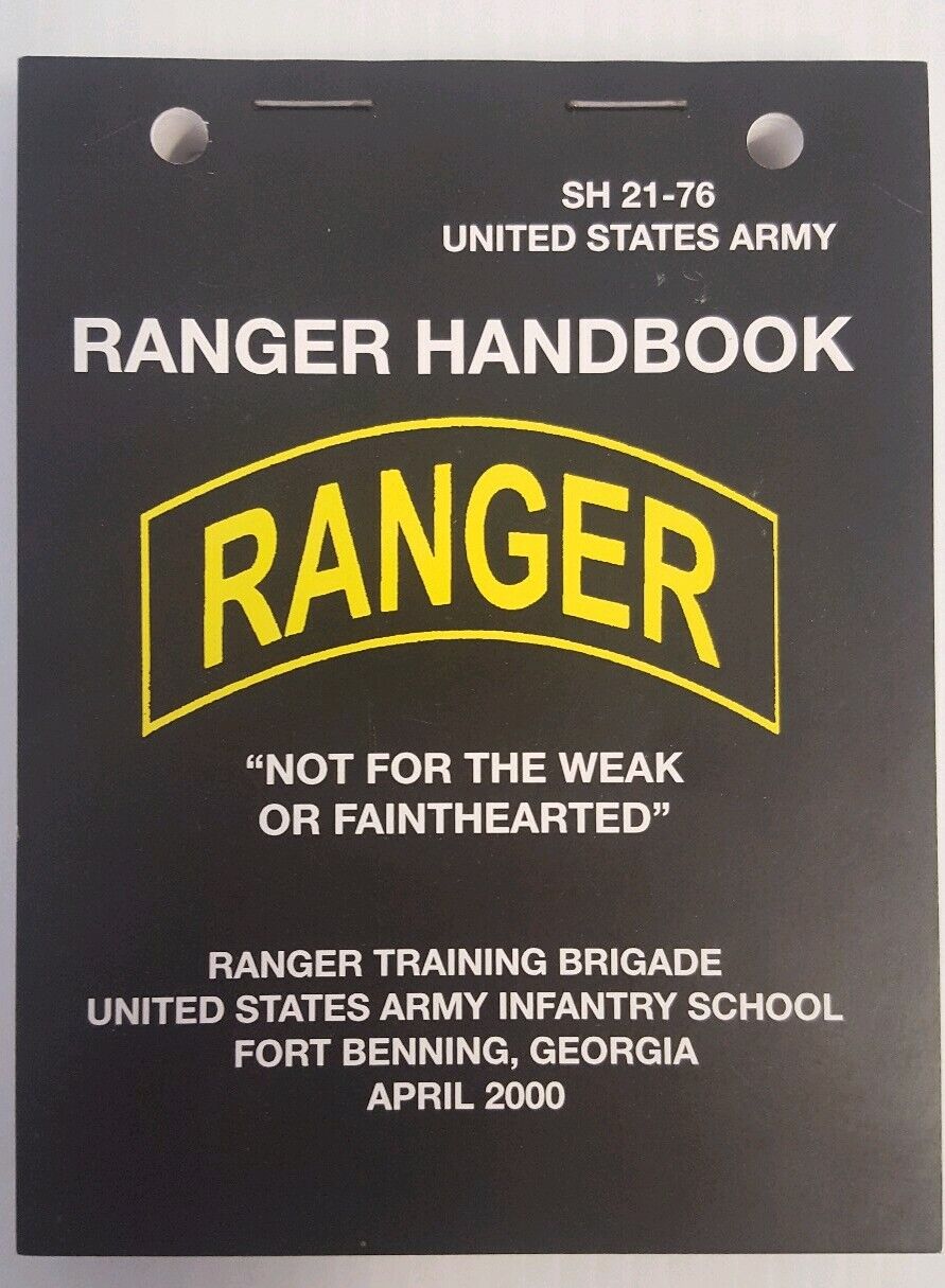 US Army Rangers Handbook Pocket-Size Lanyard Holes Skills, Tactics, and Traits