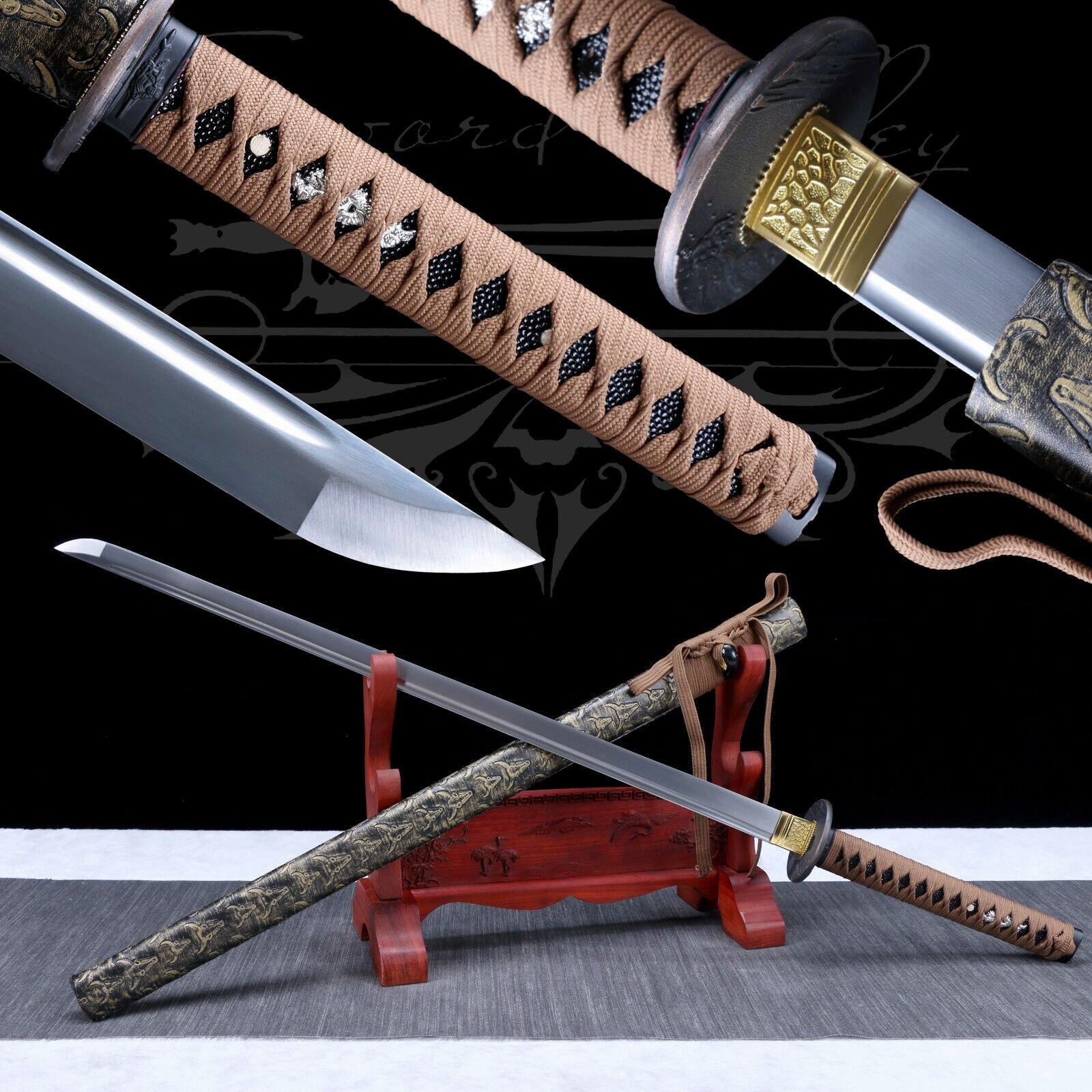 Handmade Katana/Carbon steel/Sword Real/Full Tang/Collectible/High-Quality Blade