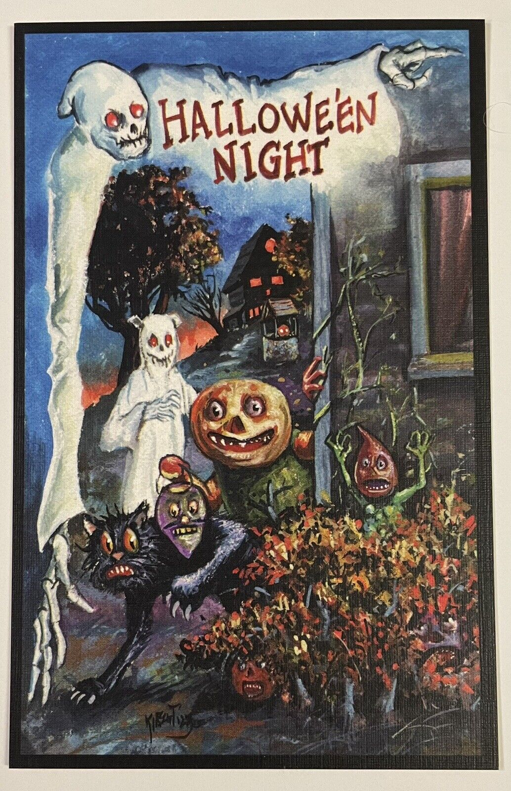 Postcard Shiverbones Halloween Night Linen 7/25 Matthew Kirscht 2023