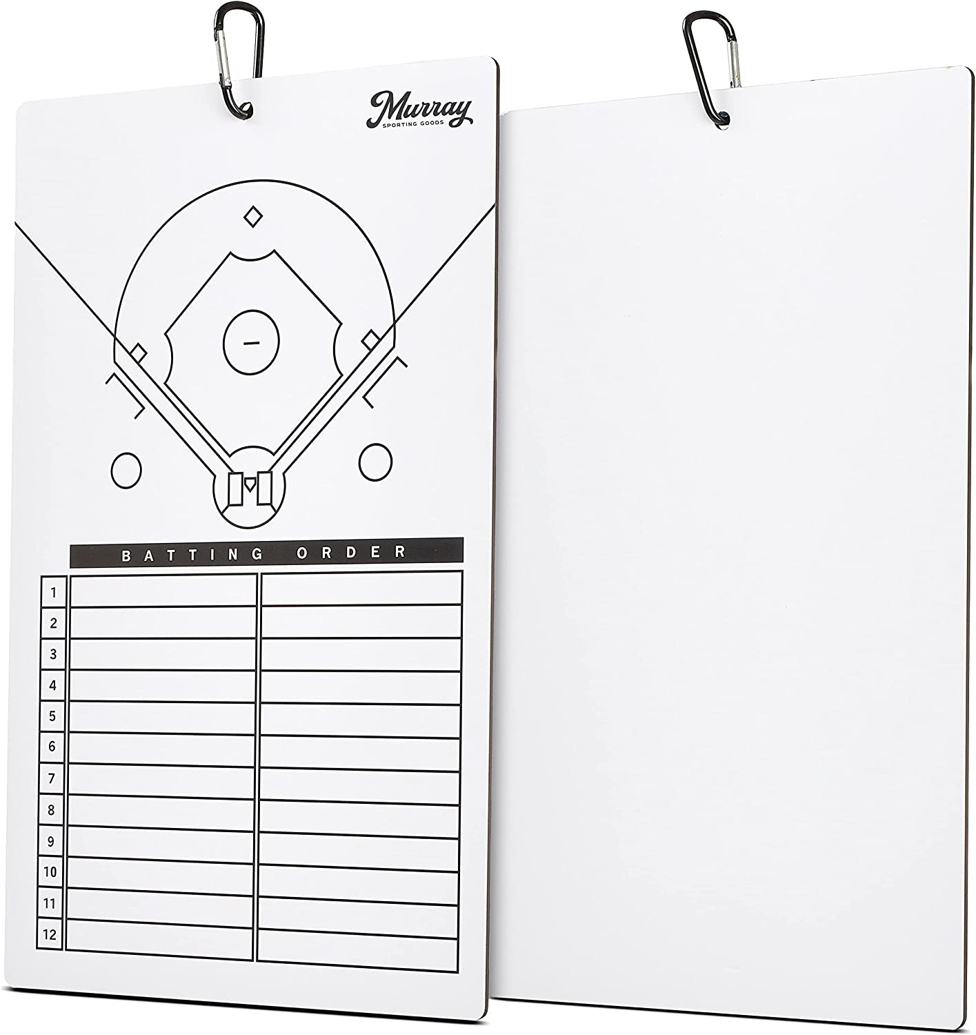 Dry Erase Baseball Coaches Clipboard - White Baseball Coach Lineup Board | Perfe