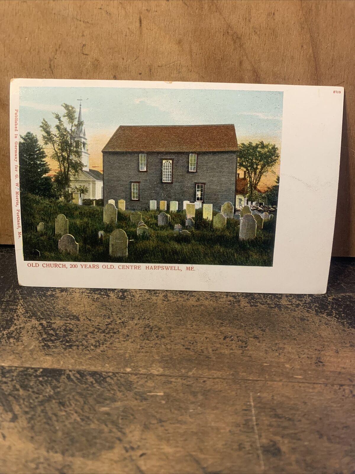 Harpswell Maine USA -Postcard- Old Church/Cemetery. Cumberland County.