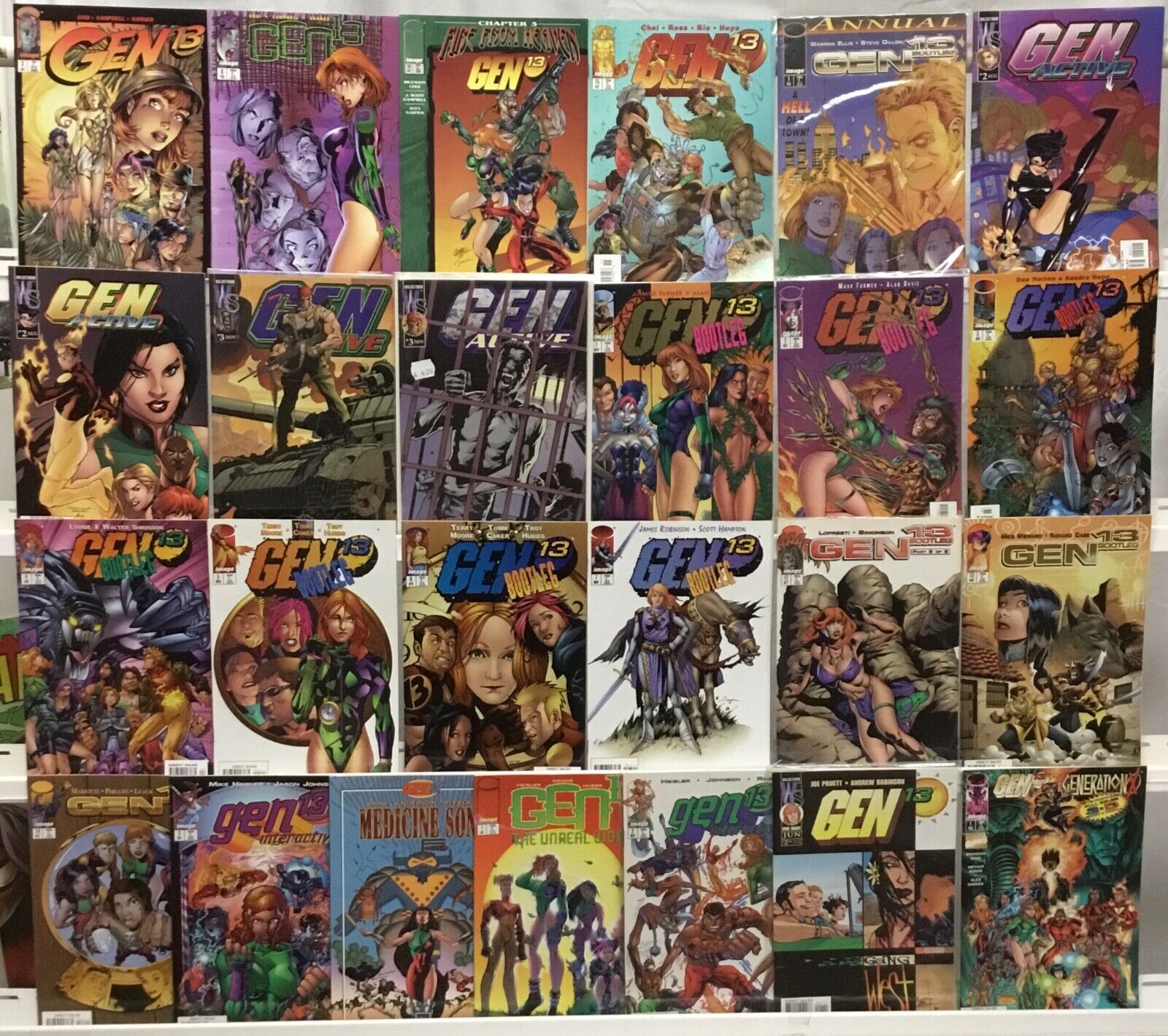 Image Comics Gen 13 Comic Book Lot of 25 - Bootleg, Generation X, Active