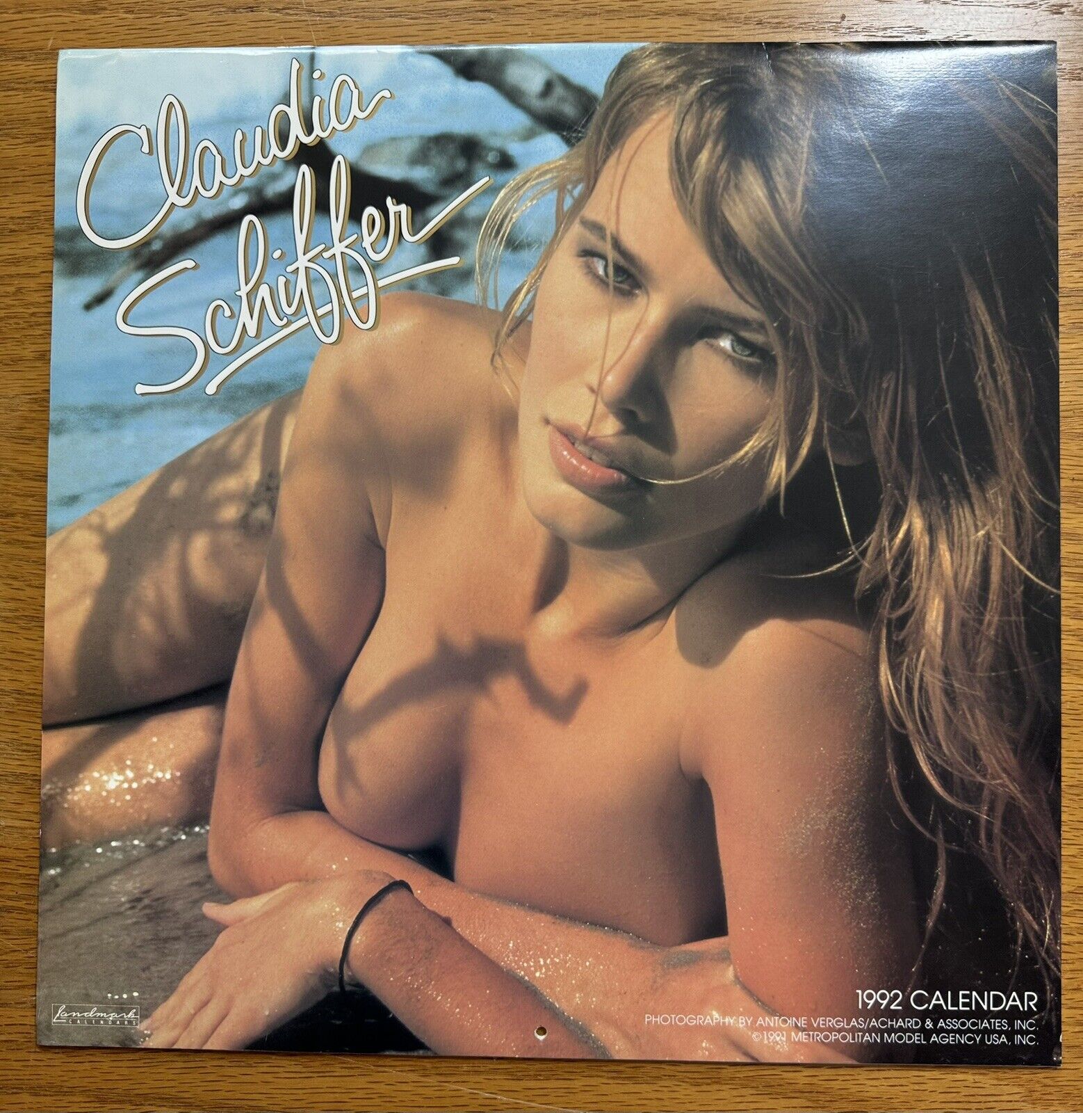 Sexy Claudia Schiffer 12 Month 1992 Swimsuit Calendar,  Iconic 1990s Super Model