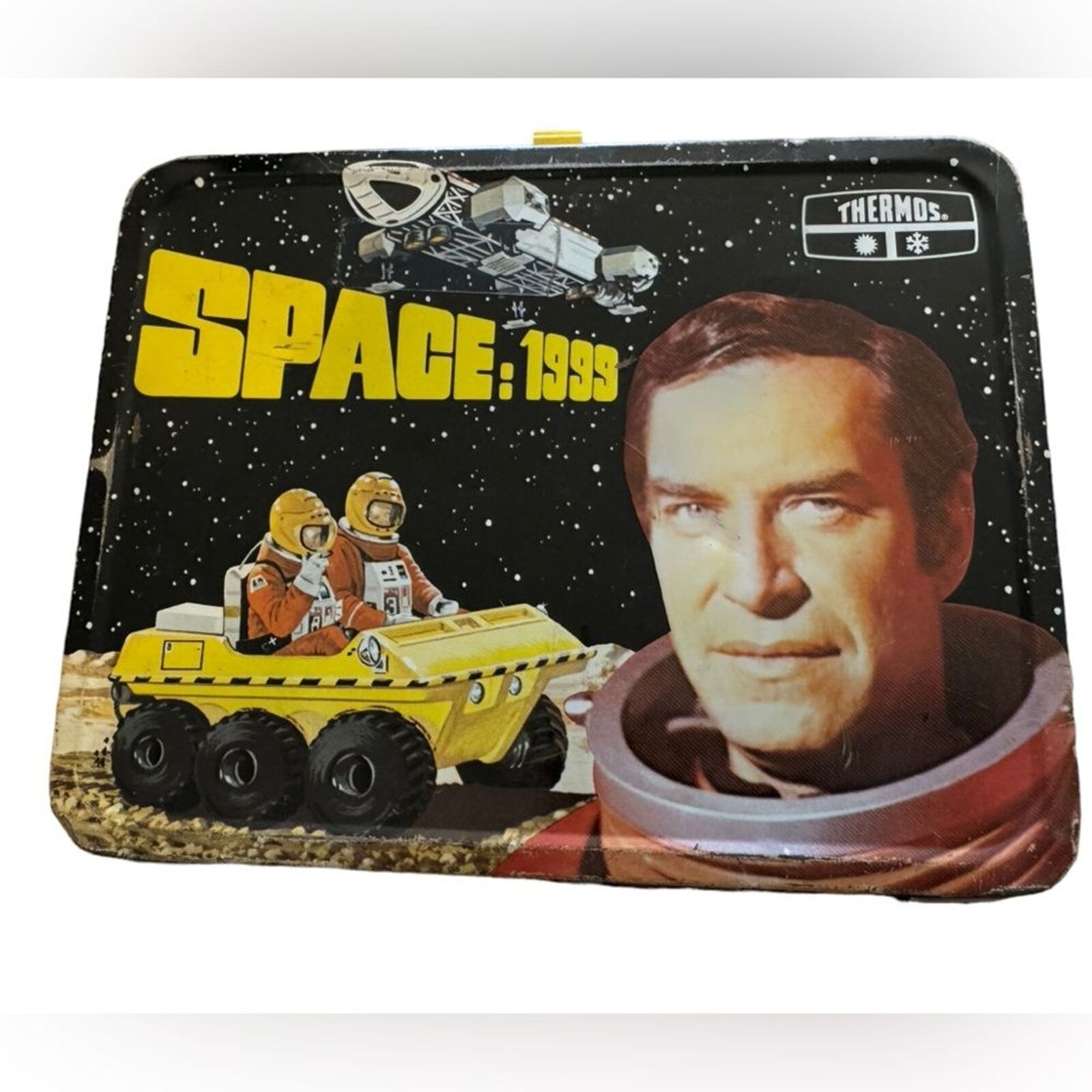 Vintage 1975 Space 1999 Sci Fi TV Show Metal Lunchbox by Thermos Rare
