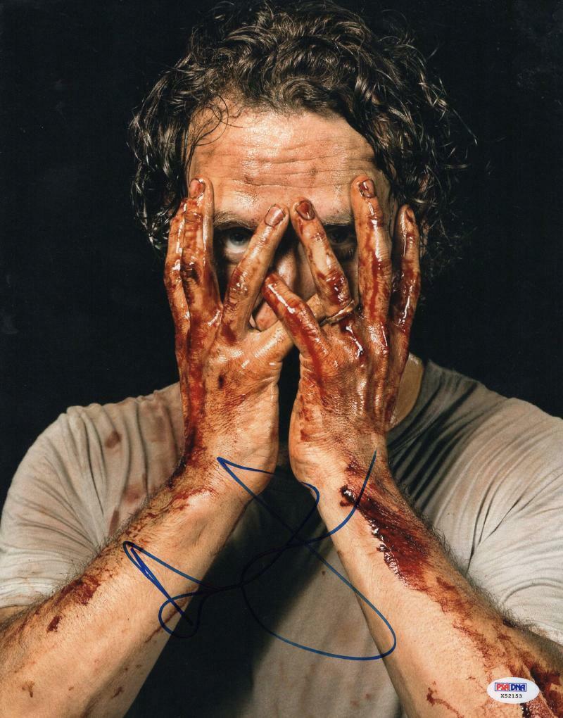 ANDREW LINCOLN SIGNED 11X14 PHOTO THE WALKING DEAD AUTOGRAPH PSA/ DNA COA B