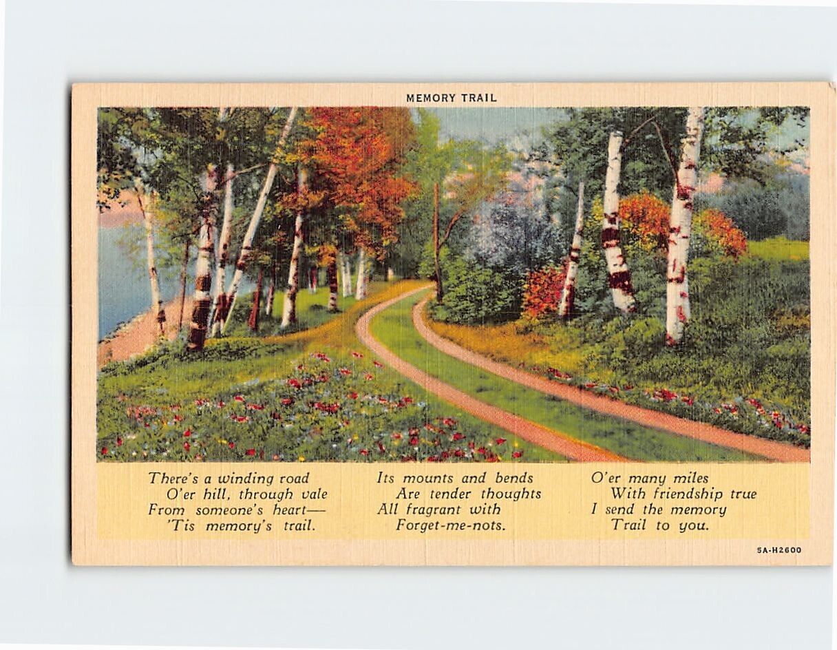Postcard Memory Trail Poem Nature Scene