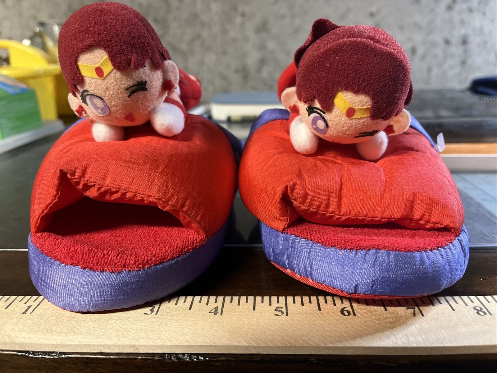 Sailor Moon Mars | Plush slippers | Vintage 1994 | Banpresto