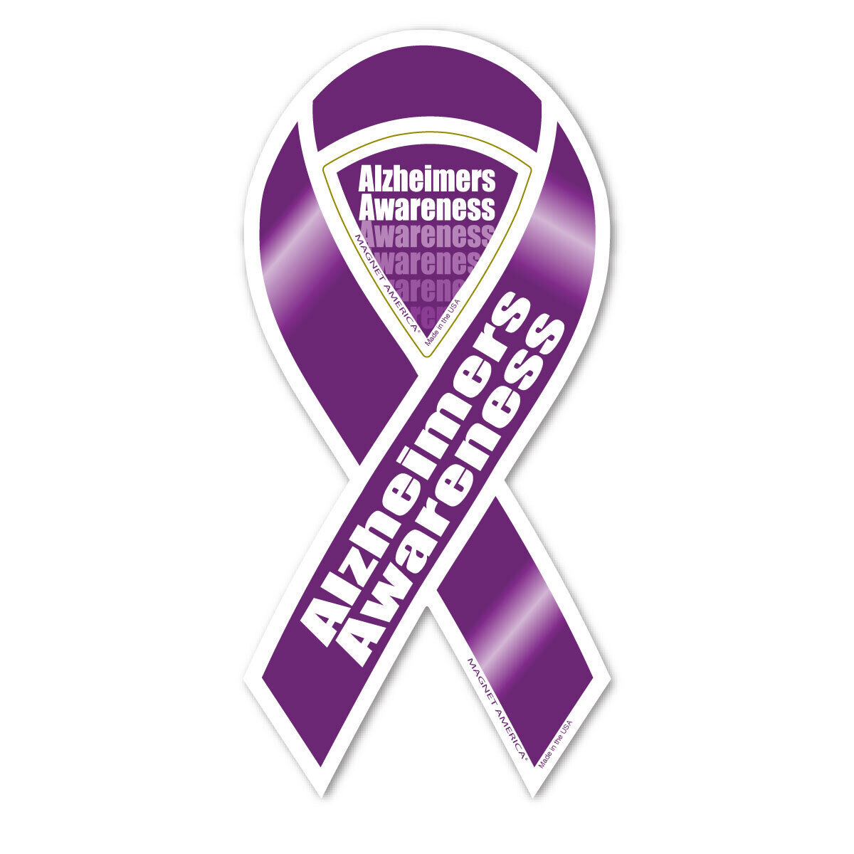 Alzheimers Awareness 2-in-1 Ribbon Magnet