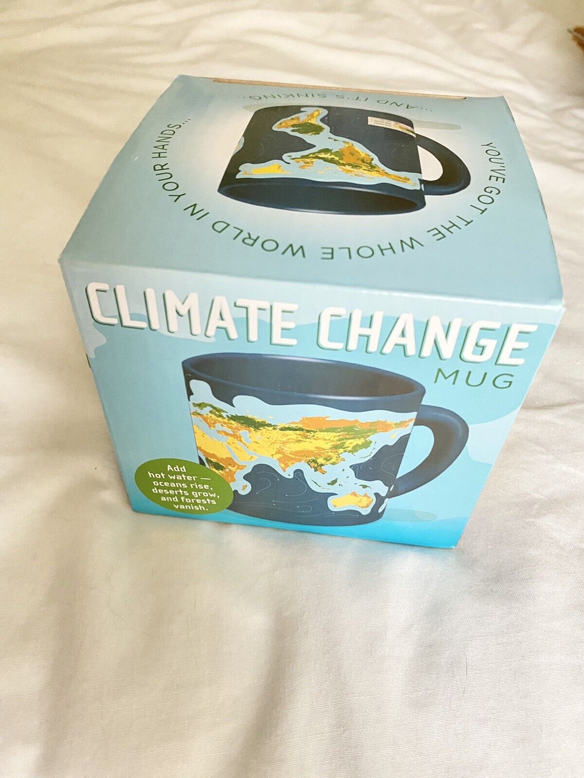 Climate Change Coffee Tea Mug World Map NEW IN BOX Fun Novelty Science Gift