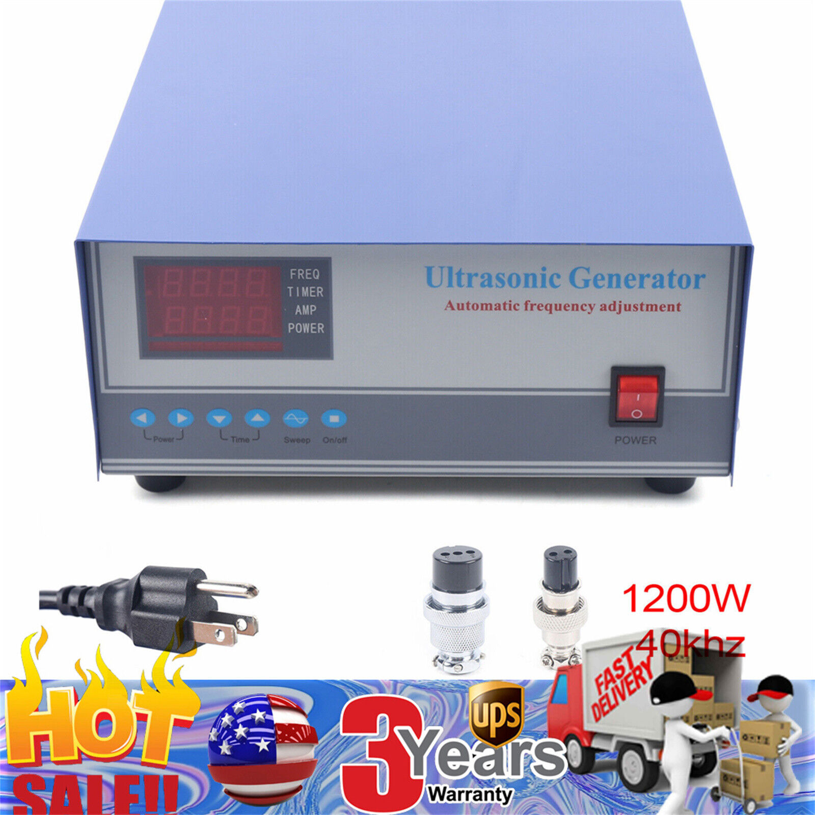 1200W Ultrasonic Transducer Driver 40K ultrasonic Generator F/ industry cleaning