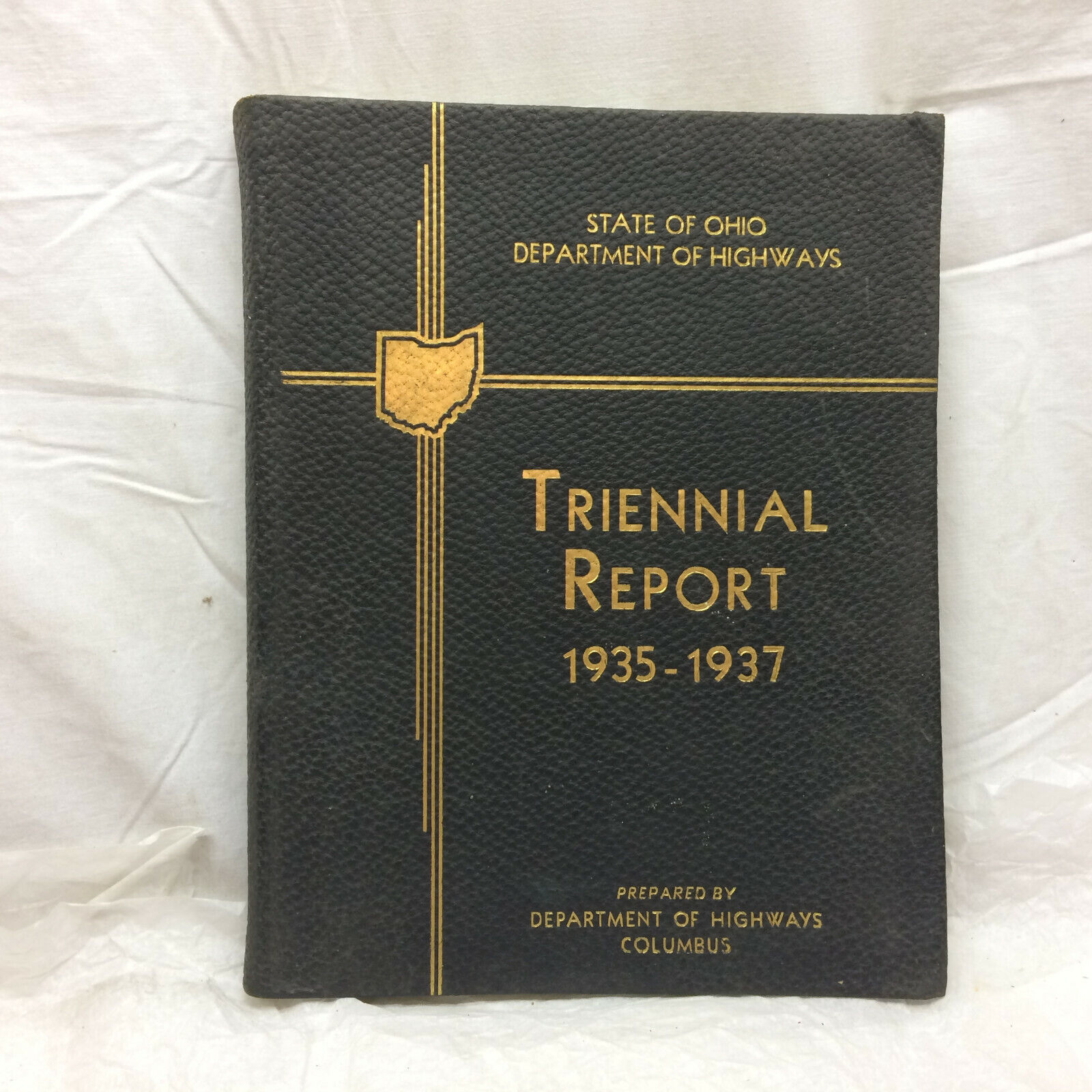 Vintage 1935-37 Triennial Report Book State of Ohio Department of Highways