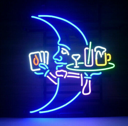 New Blue Moon Waiter Waitress Neon Light Sign 24\