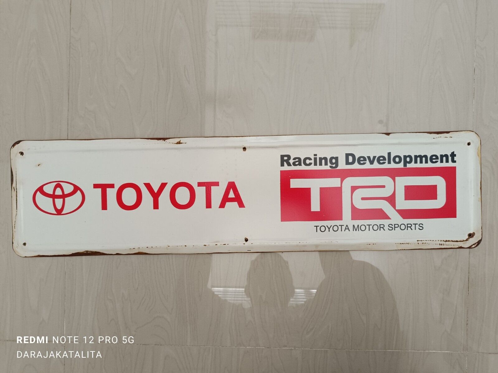 VINTAGE TOYOTA TRD Toyota Racing Development  SERVICE WORKSHOP SIGN 70x18 Cm