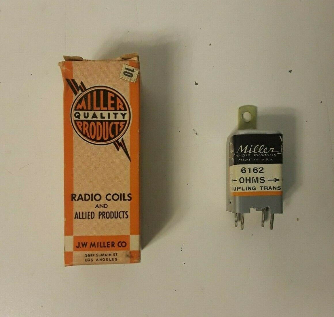 Miller Products Radio Coils Ant. Coup. Trans. 6162 72 To 300 Ohms