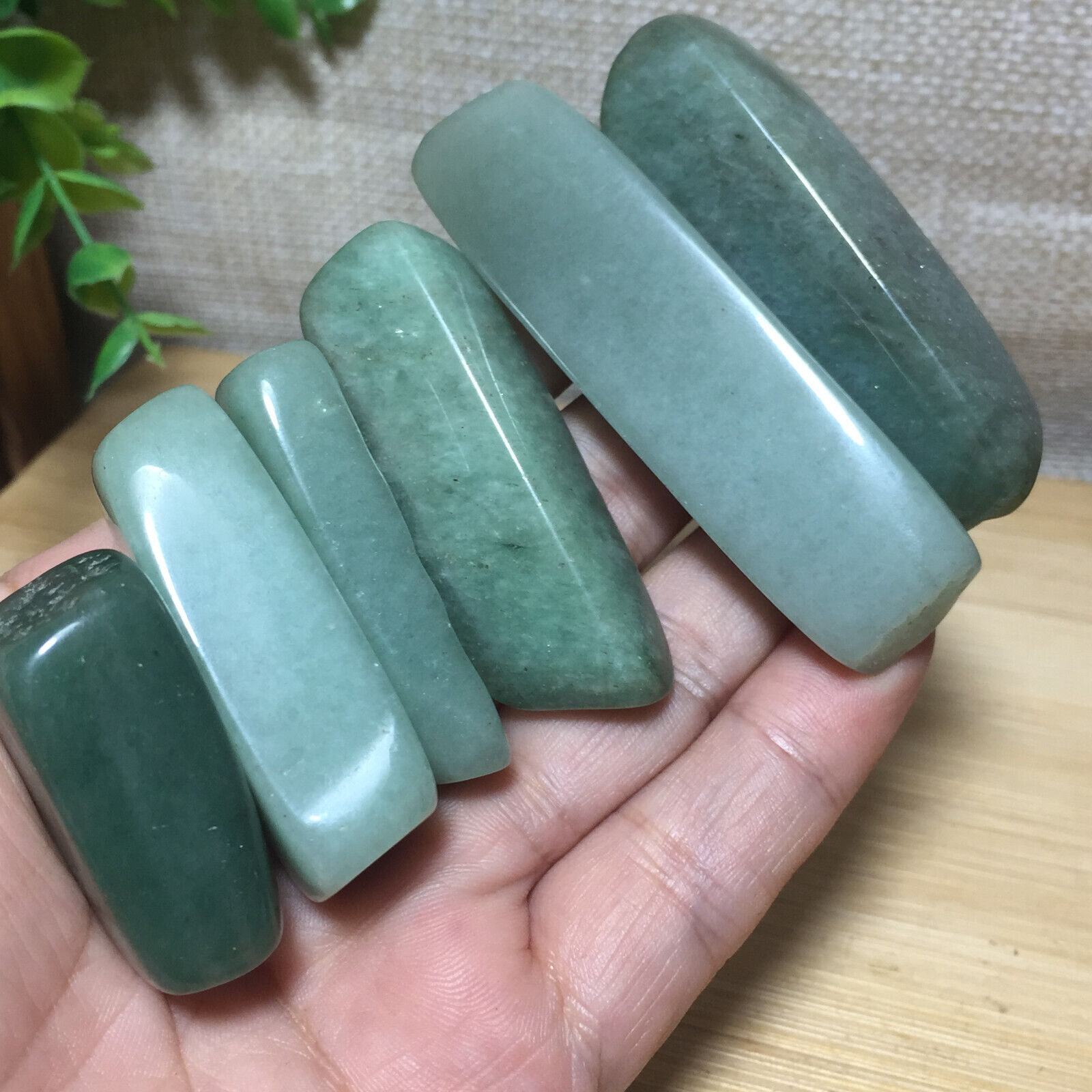 125g Rare Dongling jade Crystal Natural green Polish Gem Specimen Reiki stone 52