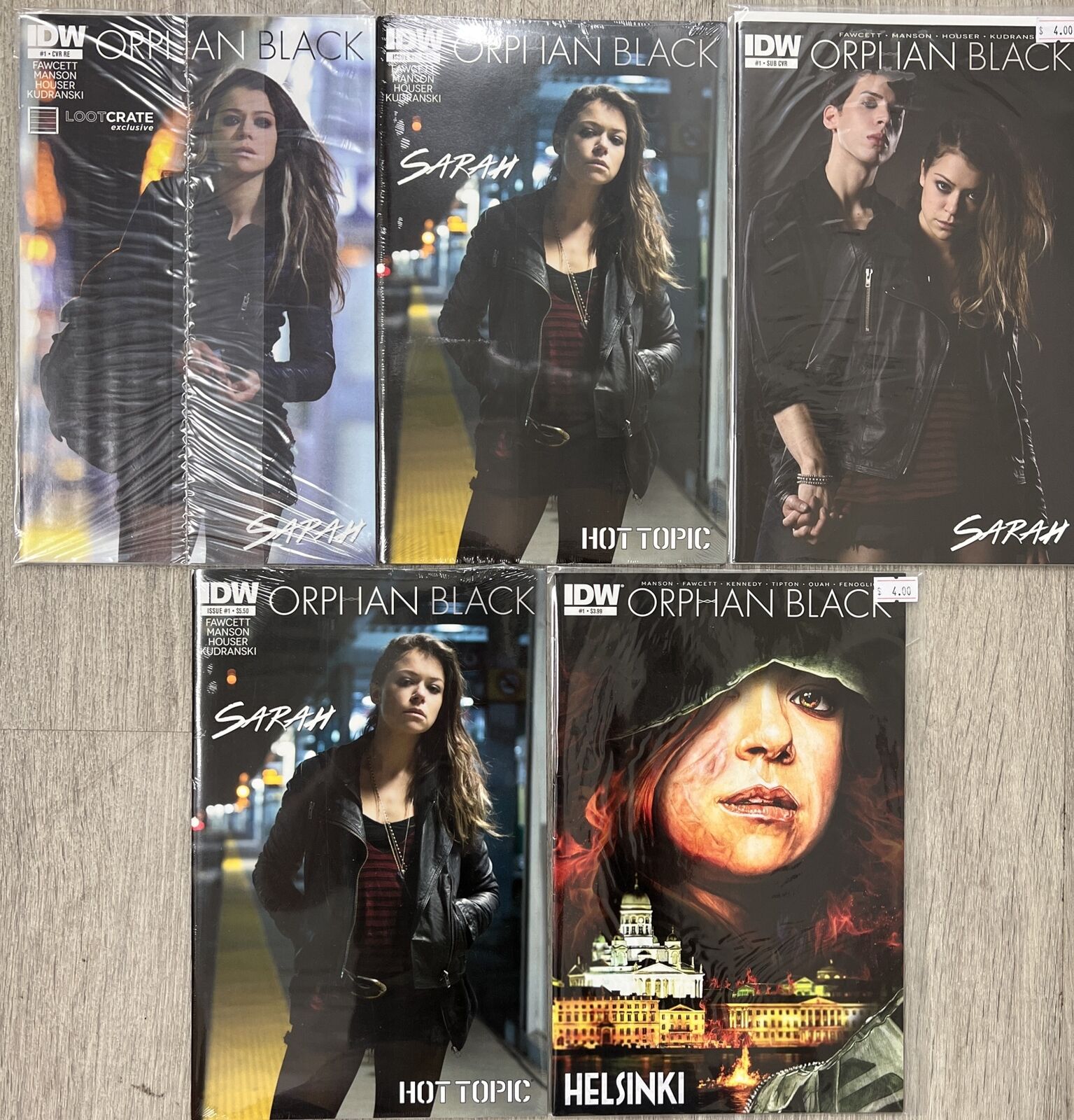 ORPHAN BLACK #1 - 5 Issues Hot Topic and Loot Crate Exclusives SEALED. MINT