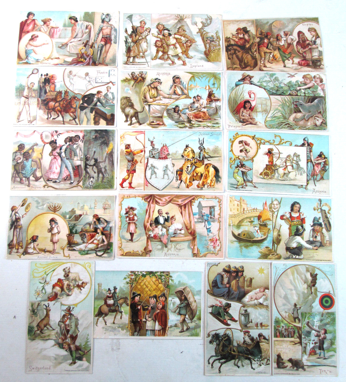 Arbuckle Bros. Coffee Trading Cards Antique Vintage 1890s Americana Lot of 16