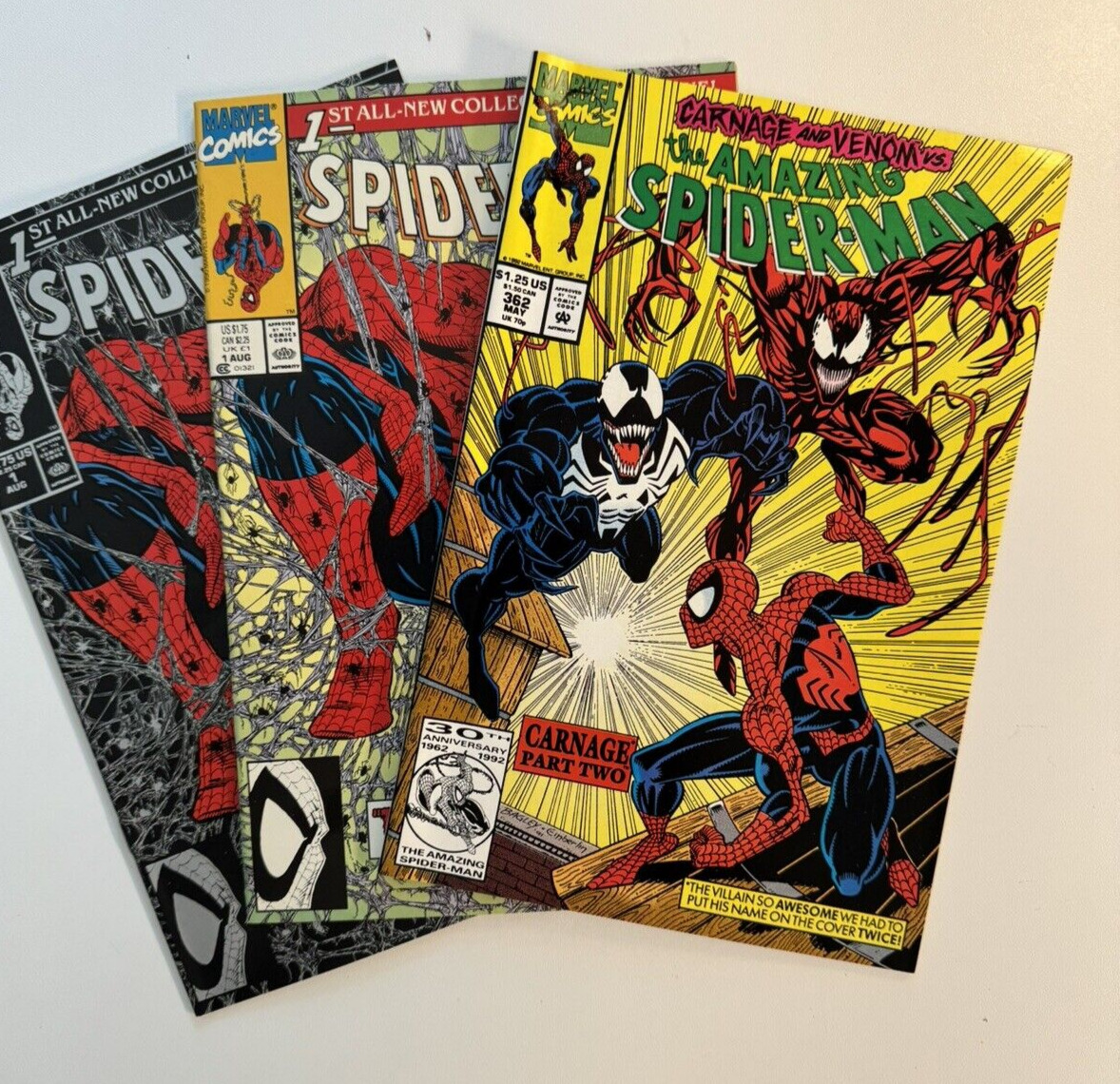 Amazing Spider-Man #362 and Spider-man Torment Silver And Green #1 - 3 comics
