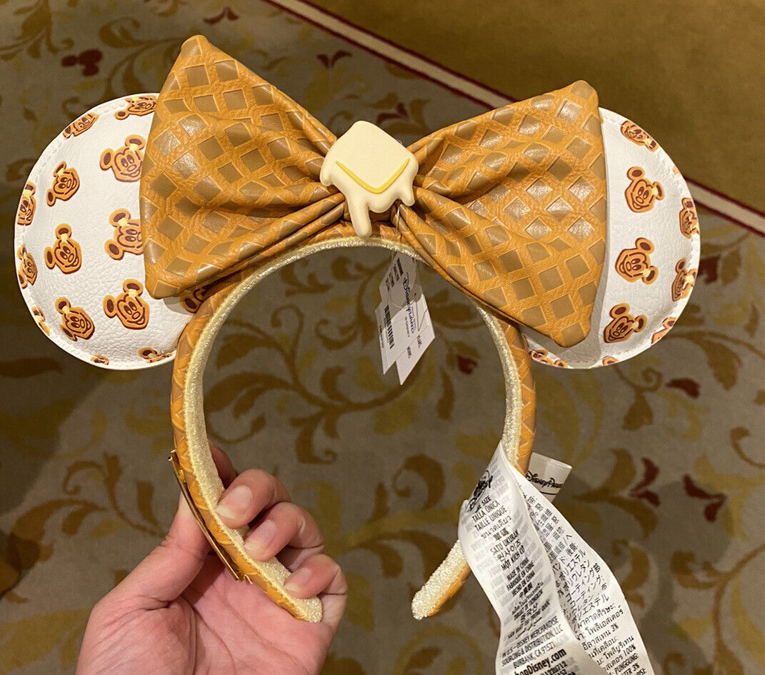 2022 Disney Parks Loungefly Mickey Waffle Scented Ears Minnie Headband